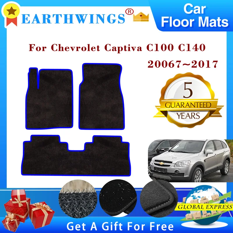 For Chevrolet Captiva C100 C140 Daewoo Winstorm 2007~2017 2015 Floor Mats Panel Footpads Carpets Cover Foot Pads Car Accessories