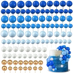 110pcs Balls Cake Topper Balloons Cupcake Topper Foam Cake Balls Baking Decoration for Wedding Anniversary Birthday