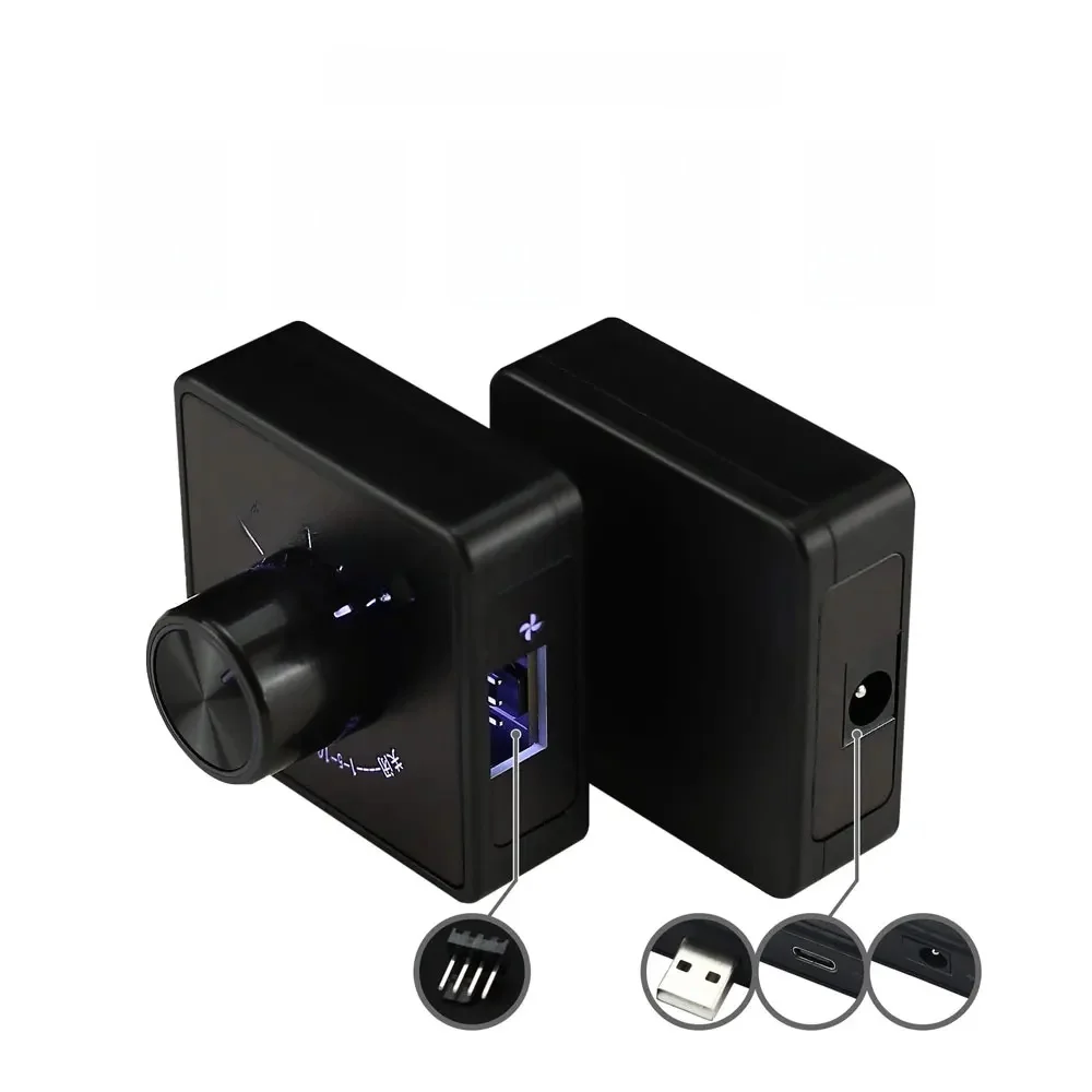 Angitu PWM 4Pin PWM régulateur de ventilateur régulateur de vitesse PD QC charge rapide TYPE-C alimentation cc 24V12V5V bricolage refroidisseur d'eau