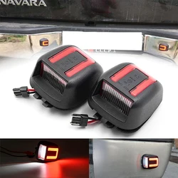 For Nissan Navara D40 Titan Xterra Armada Frontier For Suzuki Equator 2PCS White+Red LED Number Lamps LED License Plate Lights