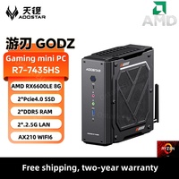 2025 Aoostar God Z Gaming Mini Pc Amd Ryzen7 7435Hs Amd Rx6600Le 8g Discrete Graphics Card Ddr5 Ram Pcie4.0 Ssd Wifi6 Windows11