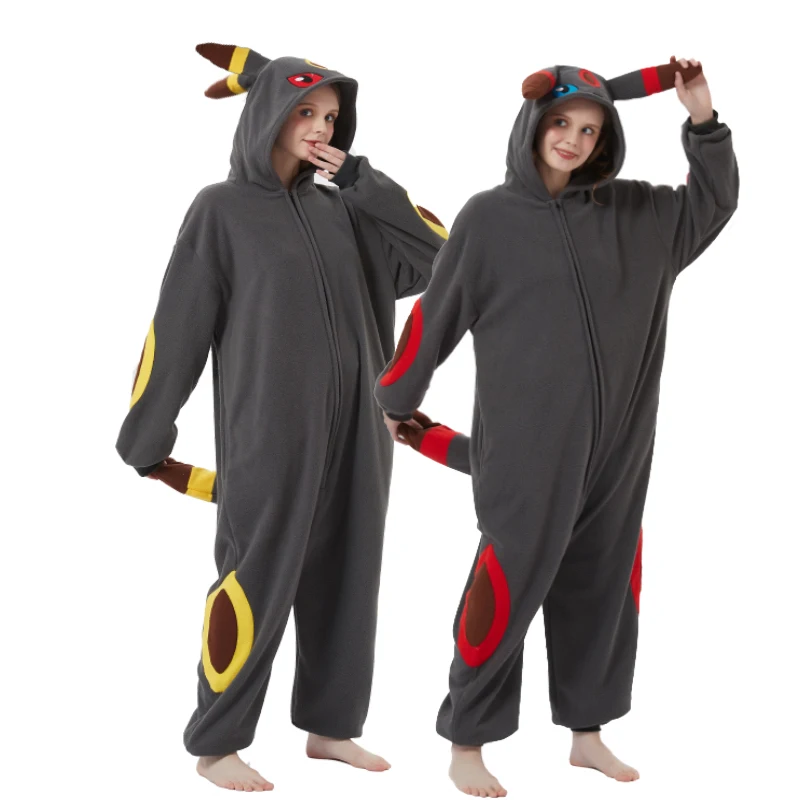 Zipper Elves Suit Adult Animal Kigurumi Fleece Onesies Pajamas Masquerade Cartoon Costume Halloween Party Cosplay Jumpsuits