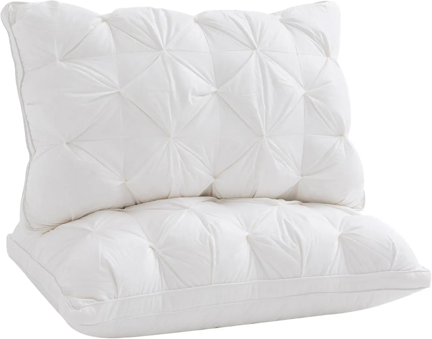 وسائد سرير مقاس كوين مجموعة من 2 - وسائد سرير ناعمة للنوم عبوتين، رقيق وداعم، جودة الفندق، أصلية للأسفل #4