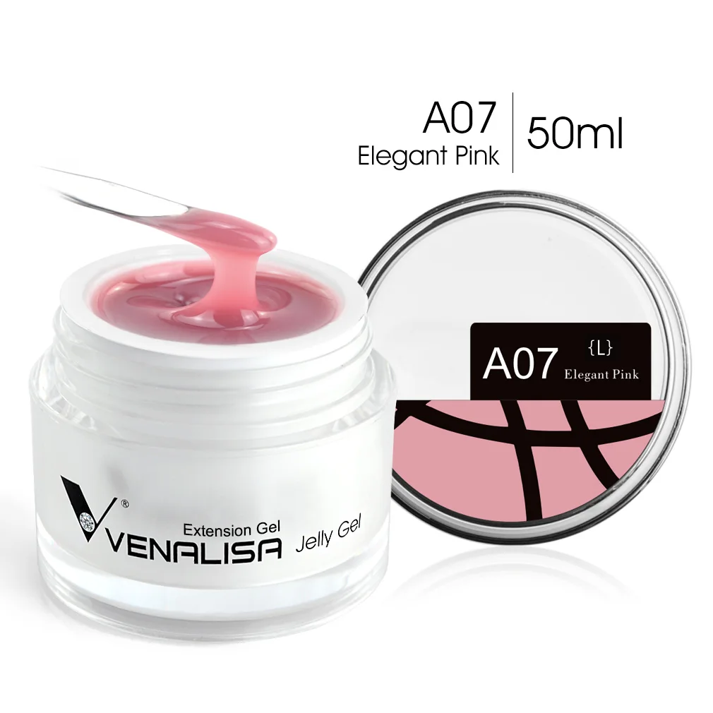 CANNI Creme Verlängerung Gel Venalisa Gelee Gel Milchig Weiß UV Bau Gel Weg Tränken Selbst Nivellierung Builder Nagel Gel Polnisch