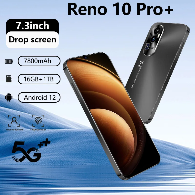 

Global Version Smartphones Reno 10 Pro 5g Phone 7.3Inch Global Mobile Phone Cellphones 2025 Reno Smart Phone 1TB 108MP 7800mAh