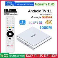 [Genuine]High-end Mecool KM2 Plus Deluxe Android 11 TV Box1000M Amlogic S905X4 4K HD ATV BOX 5G WiFi 6 Dolby Audio Media Player