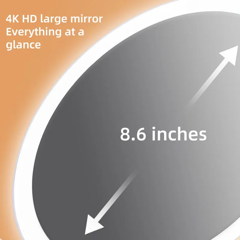 LED-Desktop-Kosmetikspiegel, verstellbarer Schminkspiegel, intelligentes Fülllicht.