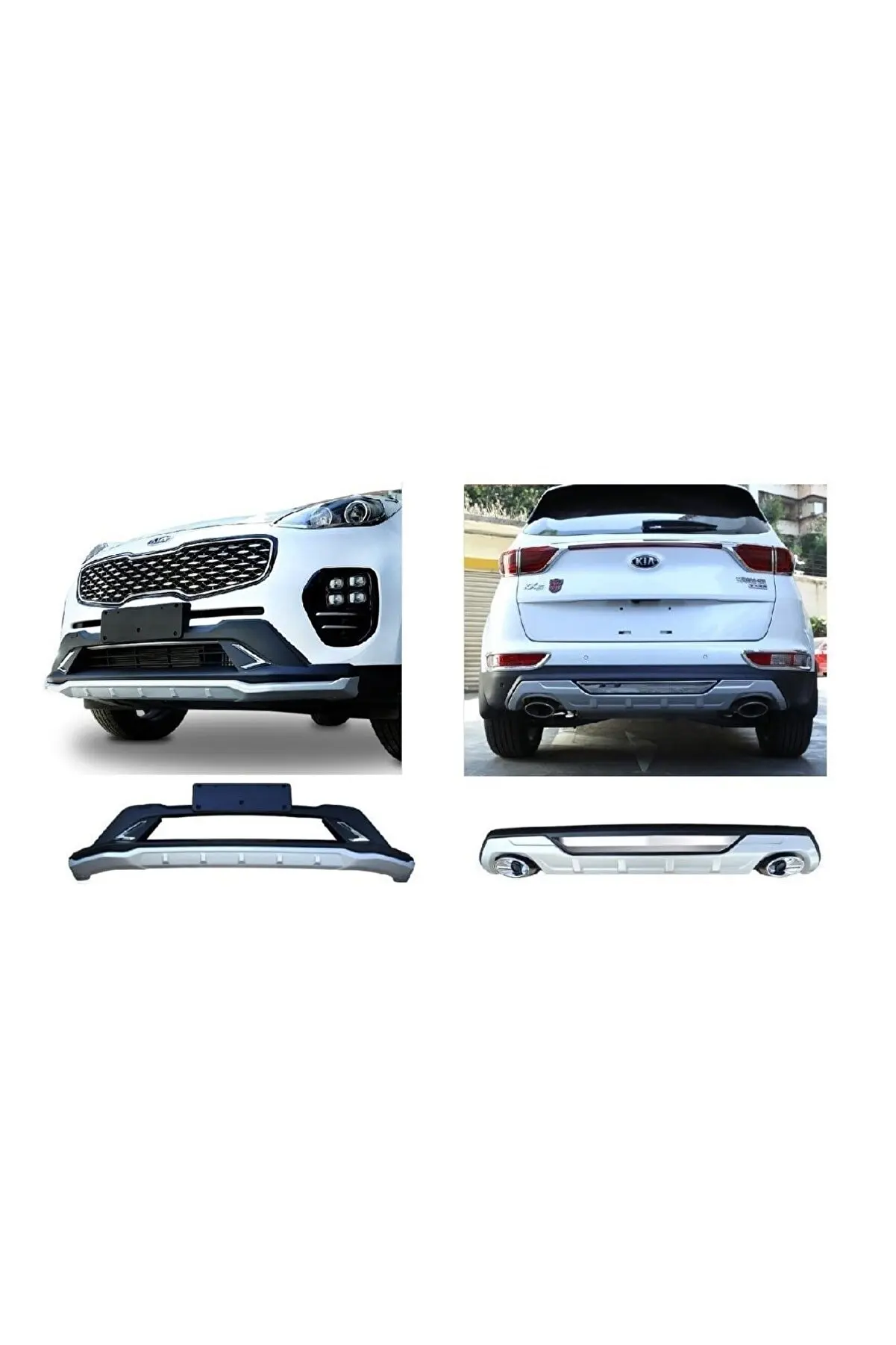 For KIA SPORTAGE KX5 FRONT AND REAR PROTECTION DIFFUSER  2016 2017 2018 -  spoiler auto car tuning accessories flap side skirts