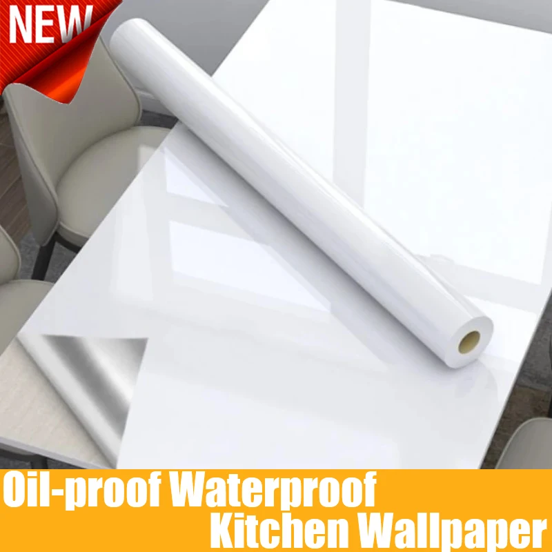 60cm Waterproof Oil Proof Mold Resistant Wallpaper Marble Wall Sticker for Kitchen Cabinets Countertop Peel and Stick Decoration