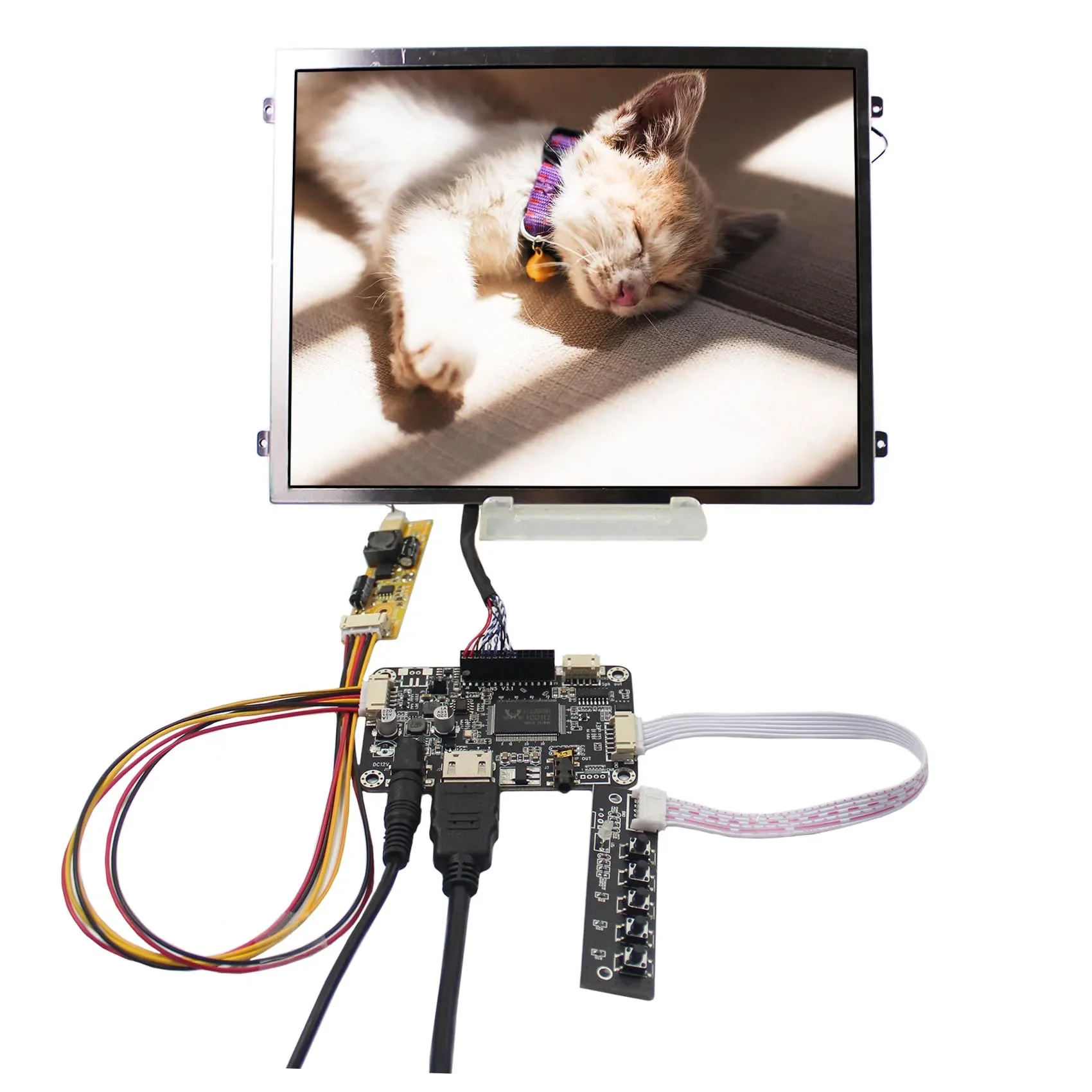 VSDISPLAY 10,4-calowy ekran IPS VS104T-003A 1024x768, jasność 500 nitów, wyświetlacz LCD z płytą kontrolera LCD H/D — zdjęcie produktu 4