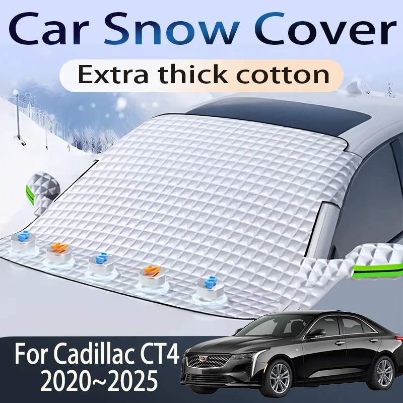 Car Cover For Cadillac CT4 2020~2025 2021 Front Windshield Snow Ice Shield Protector Window Shade Cover Auto Exterior Accessorie