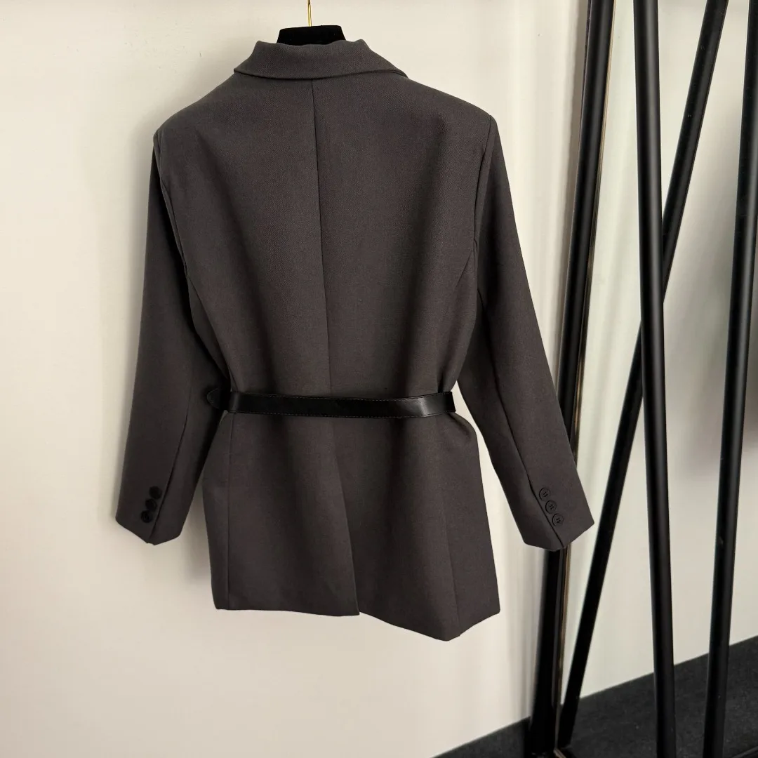 

25 осенне-зимних новых пиджаков с v-образным вырезом и длинными рукавами для женщин, модная модная темпераментная куртка