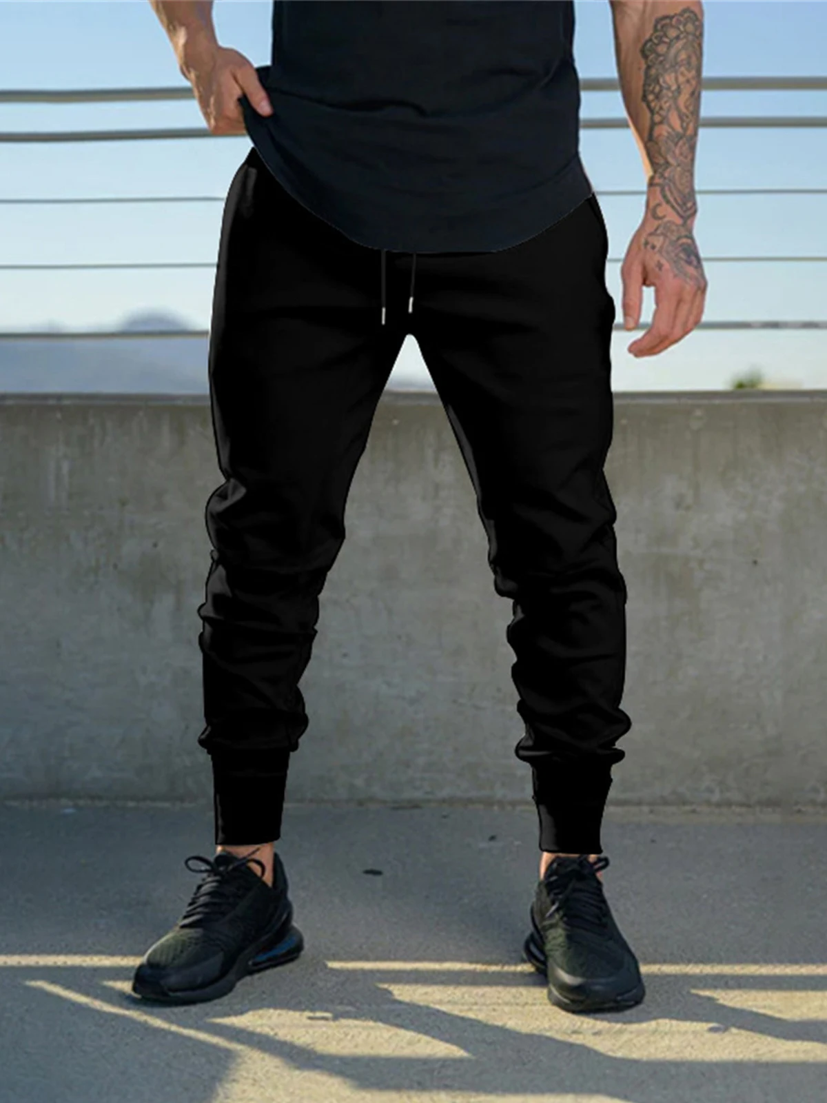 Black Men Sports Pants Running Trousers Workout Jogging Long Pants Gym Sport Joggers for Men Fitness Sweatpants Tracksuits - Image 3