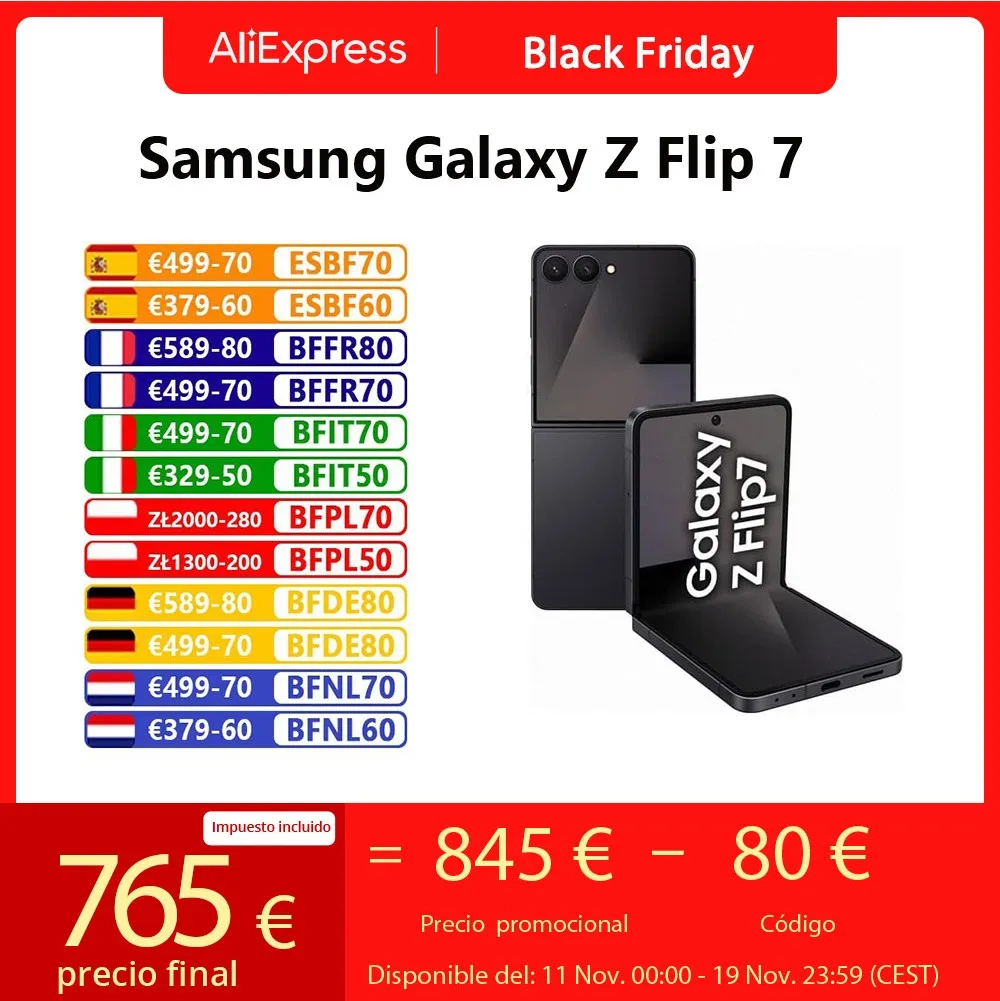 Samsung Galaxy Z Flip 7 5G AI Smartphone 50MP caméra Exynos 2500 Android 6.9 "AMOLED dynamique 2X 120Hz affichage 4300mAh batterie