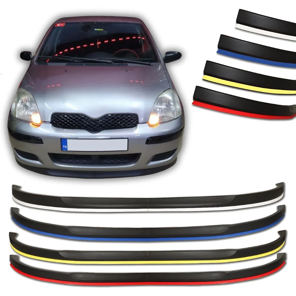 2 Pcs Front Bumper Lip For Toyota Yaris Body Kit Car Accessories Spoiler Splitter Diffuser Bumper Tuning Exterior Parts