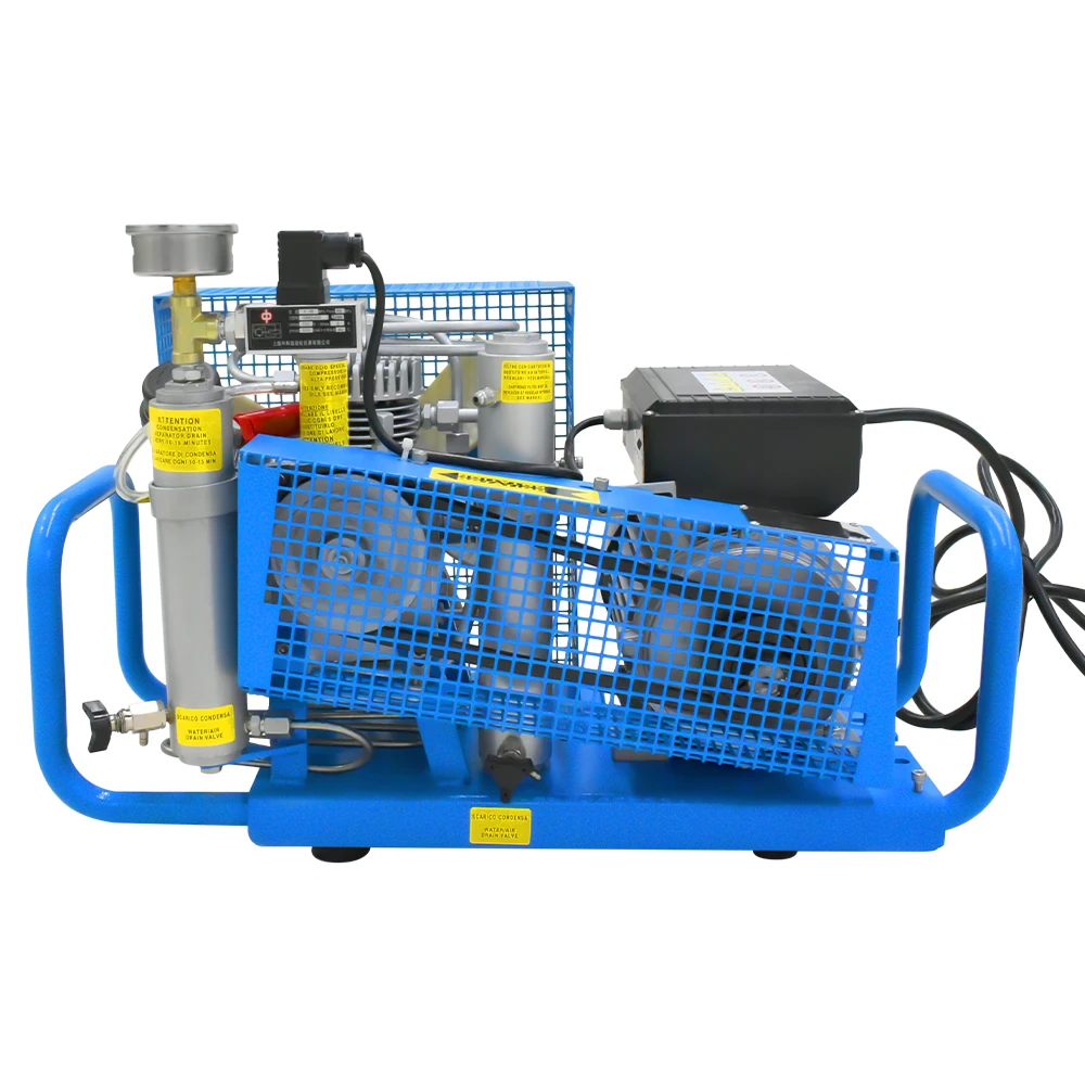 TUDIVING 4500Psi 300Bar Hogedrukduikcompressor, Viercilinder Aandrijfcompressor voor Watersport Paintball 110V
