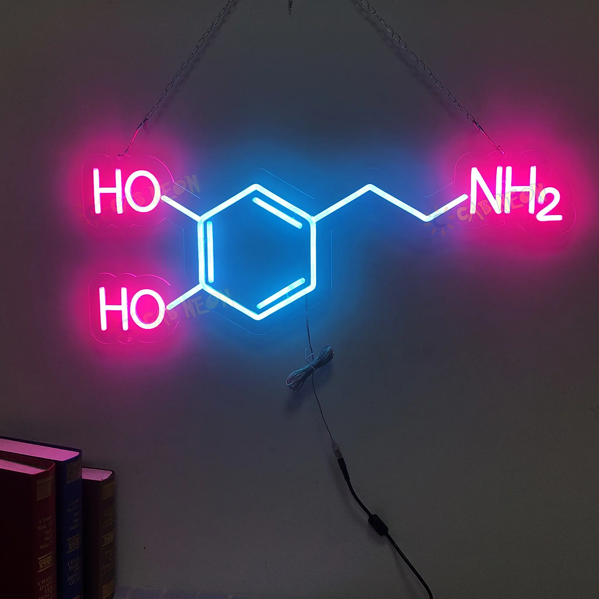 

Little Molecule of Dopamine Neon Sign, Custom LED Neon Lights, Room Wall Decor, Chemical Formula