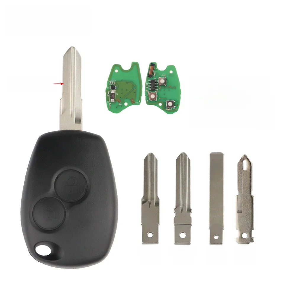 Clé de voiture à distance pour Renault Trafic Duster Master Modus Clio 3 Twingo Movano Dacia Logan Sandero Kangoo 433Mhz ID46 PCF7946/47