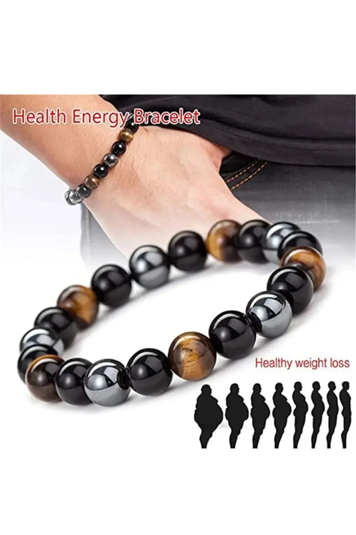 Tiger Eye, Obsidian And Hematite Natural Stone Bracelet 8Mm Health Energy Bracelet Aa Quality gift for her gift for mom trend