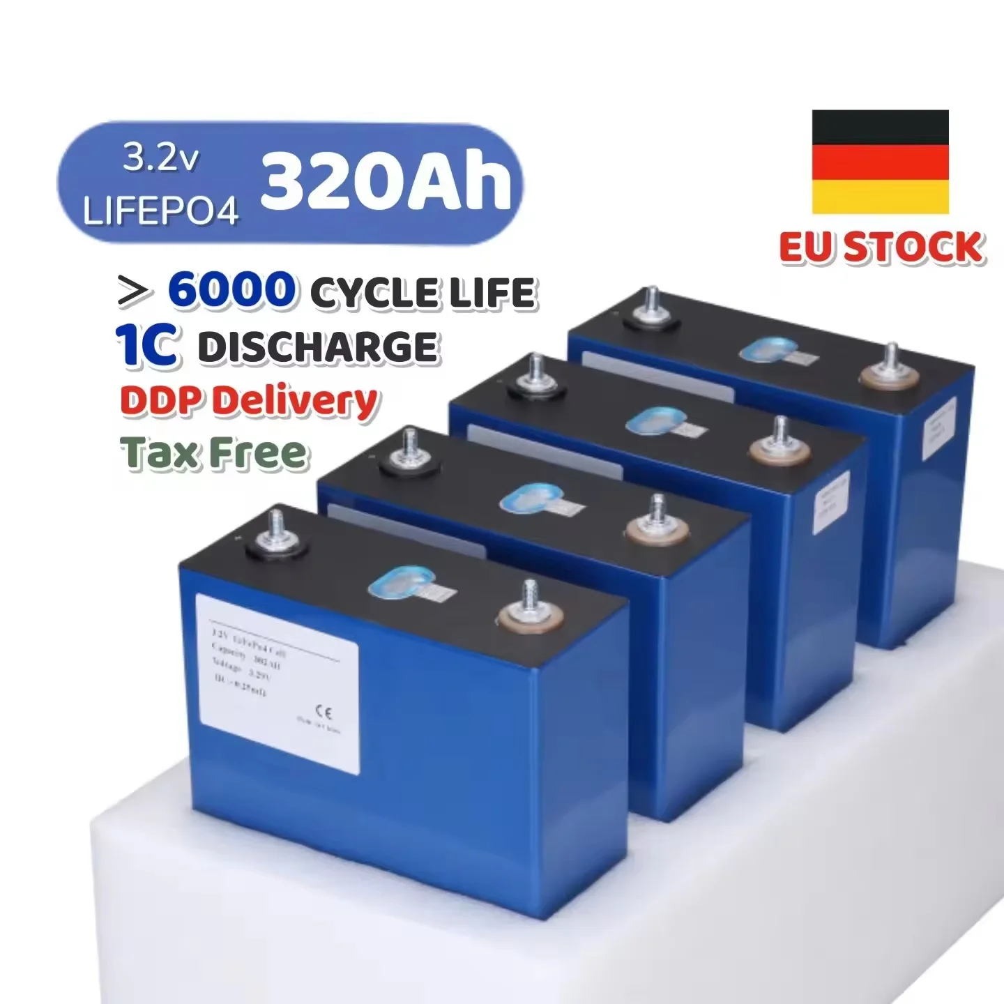 16PCS Grade A 3.2V Lifepo4 320 ah Prismatic Lfp Lithium Battery Solar Lf304 304 ah 300Ah 302Ah 310Ah 304Ah 320Ah Lifepo4 Cells