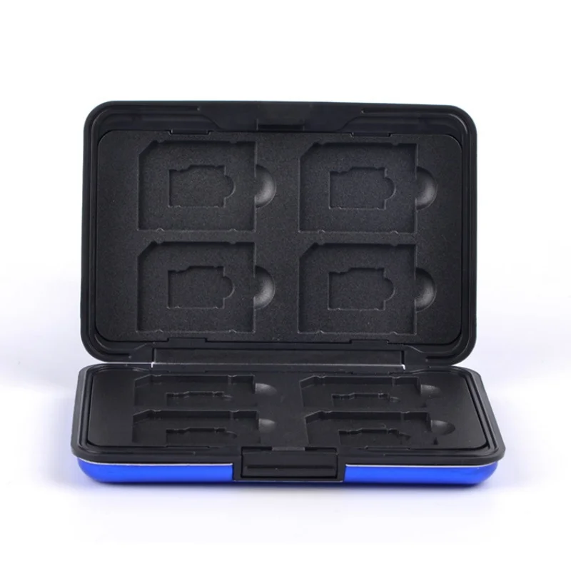 16 Slots Aluminum SD Card Case 8 SD 8 TF Micro SD Memory Card Holder Shockproof Protective Storage Case for Camera - view 4