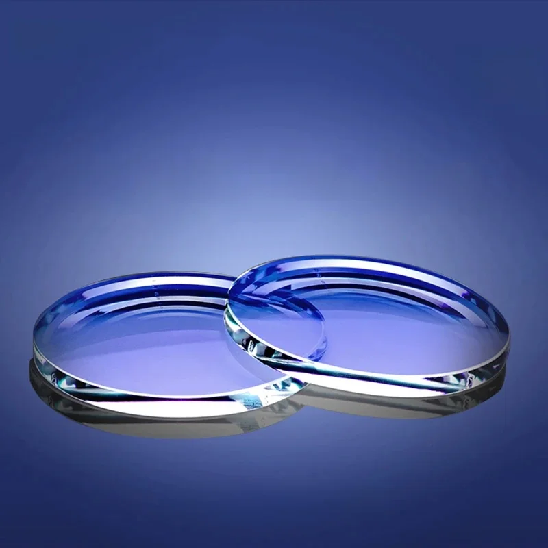 1.56 1.61 1.67 1.74 Index Anti lumière bleue une paire de lentilles optiques GREEN-EMI Prescription myopie presbytie résistant aux rayures