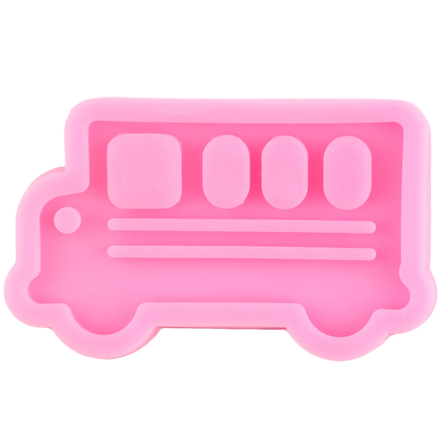 DIY Bus Tractor Silicone Keychain Mold Truck Van Pendant Resin Clay Molds Decoration Jewelry Epoxy Casting Making Moulds