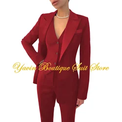 Elegant Women's Suit 3 Piece Set Formal Career Office Ladies Business Suits Casual Blazer for Women