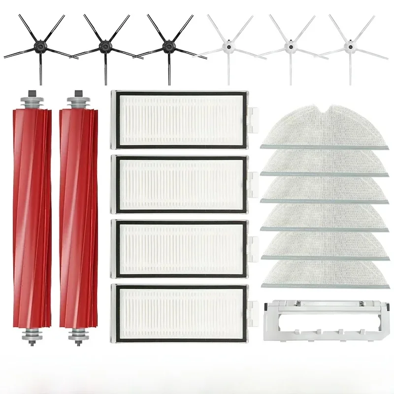 Pièces détachées pour aspirateur robot Roborock Q7 Max / Q7 Max+ / Q7 Plus / T8 : filtre HEPA, brosse principale, brosse latérale, chiffon de nettoyage, sac à poussière