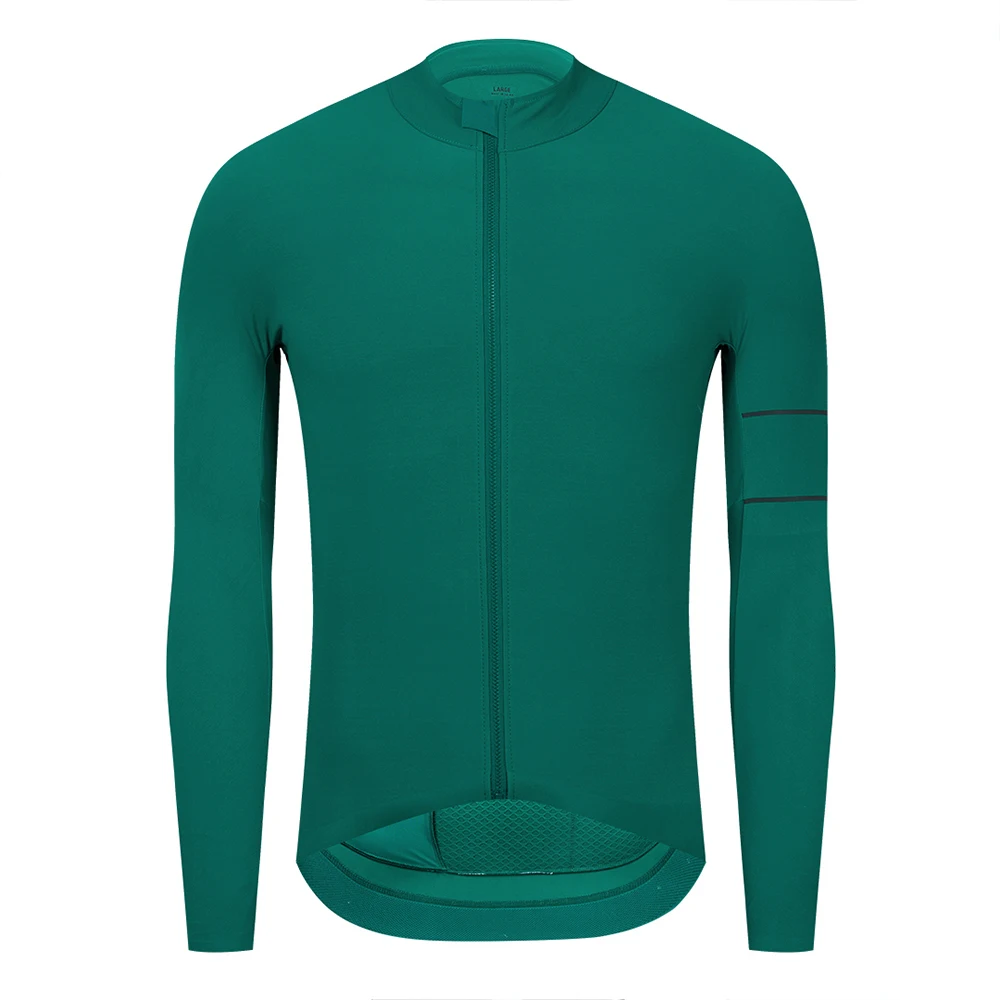 YKYWBIKE Radtrikot 10-20 ° C Herbst Langarm Rennrad Kleidung Thermo Fleece Wärme MTB Fahrrad Jersey – Detail 12