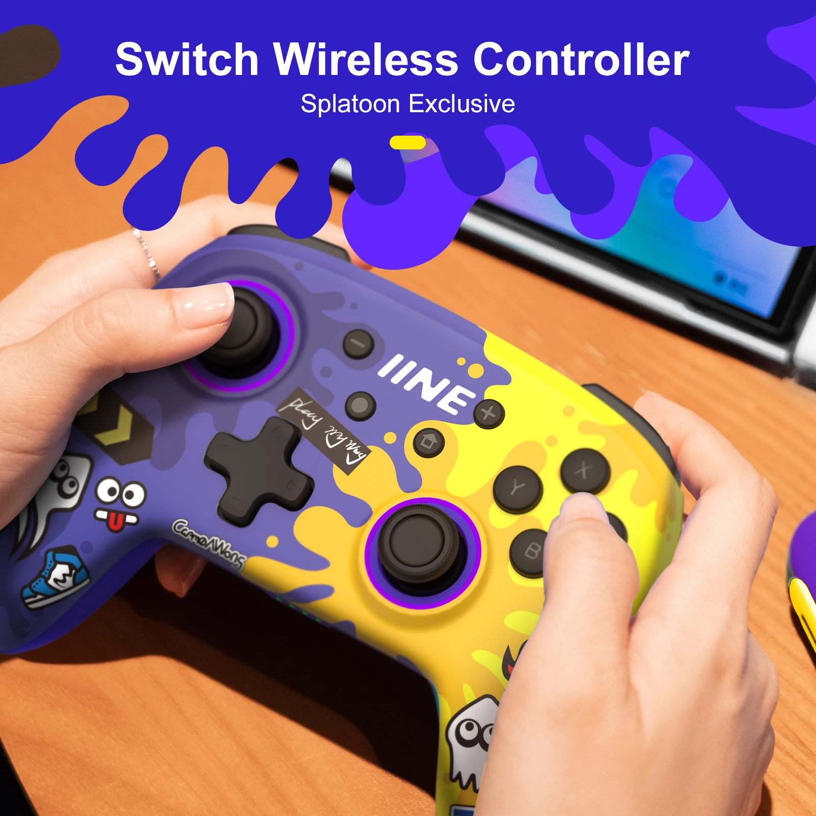 IINE Wireless Controller Wake Up Support NFC Amiibo Compatible Nintendo Switch/Switch lite/Switch OLED