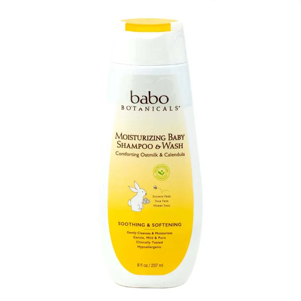 Babo Botanicals Moisturizing Baby Shampoo and Wash 8oz / 237ml