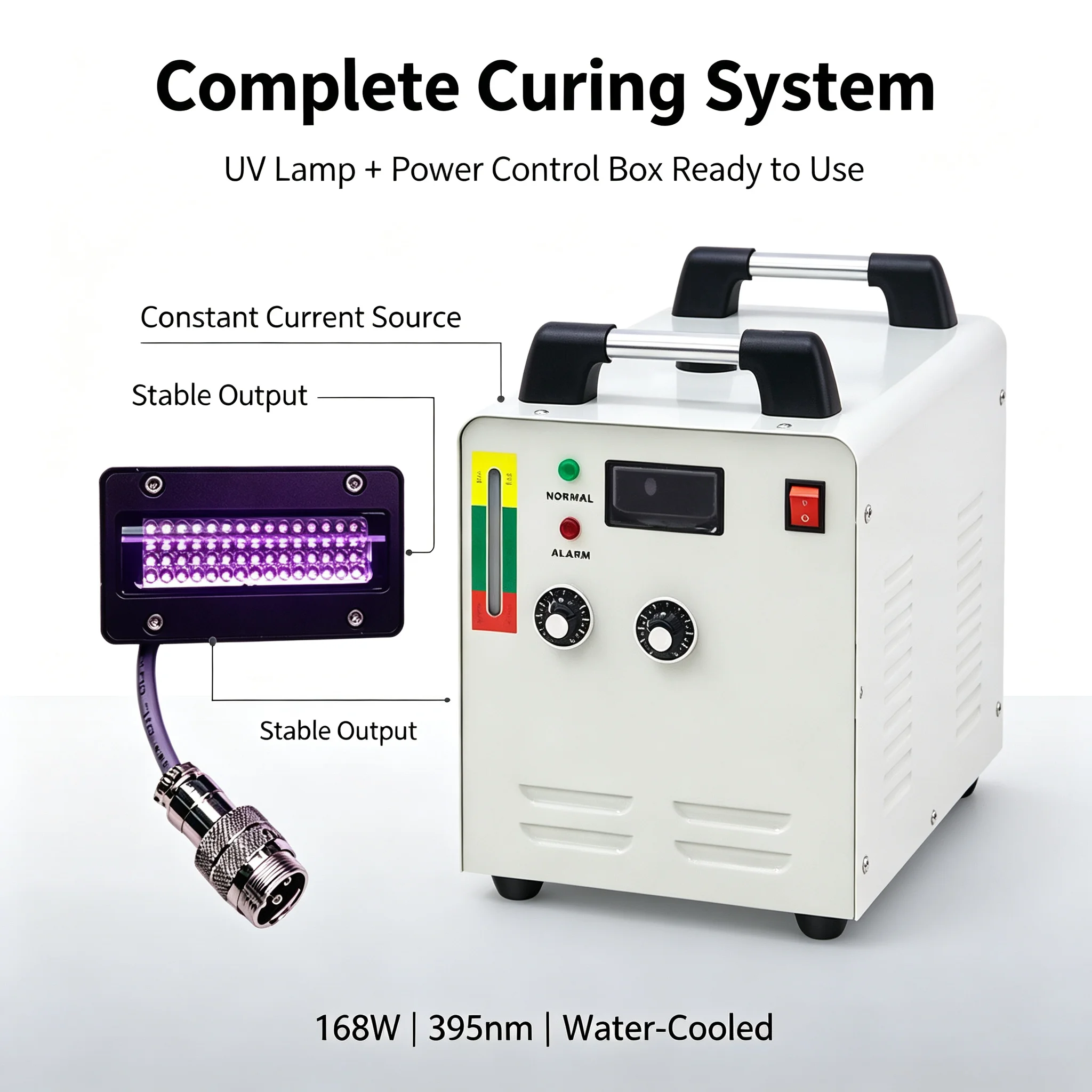 6020 168w  water Cooled  UV LED Curing system 395nm UV Ink Drying Light for Epson i3200 Dual-Head 5-7 thUV Flatbed Printer