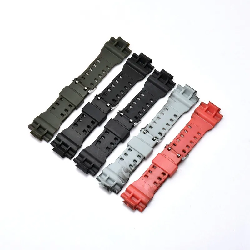 For Casio G-shock Camouflage Watchband H GA-100/110/120/150/GD-100/110/120/G-8900/GR-8900/GW-8900 Convex 16mm Resin Strap