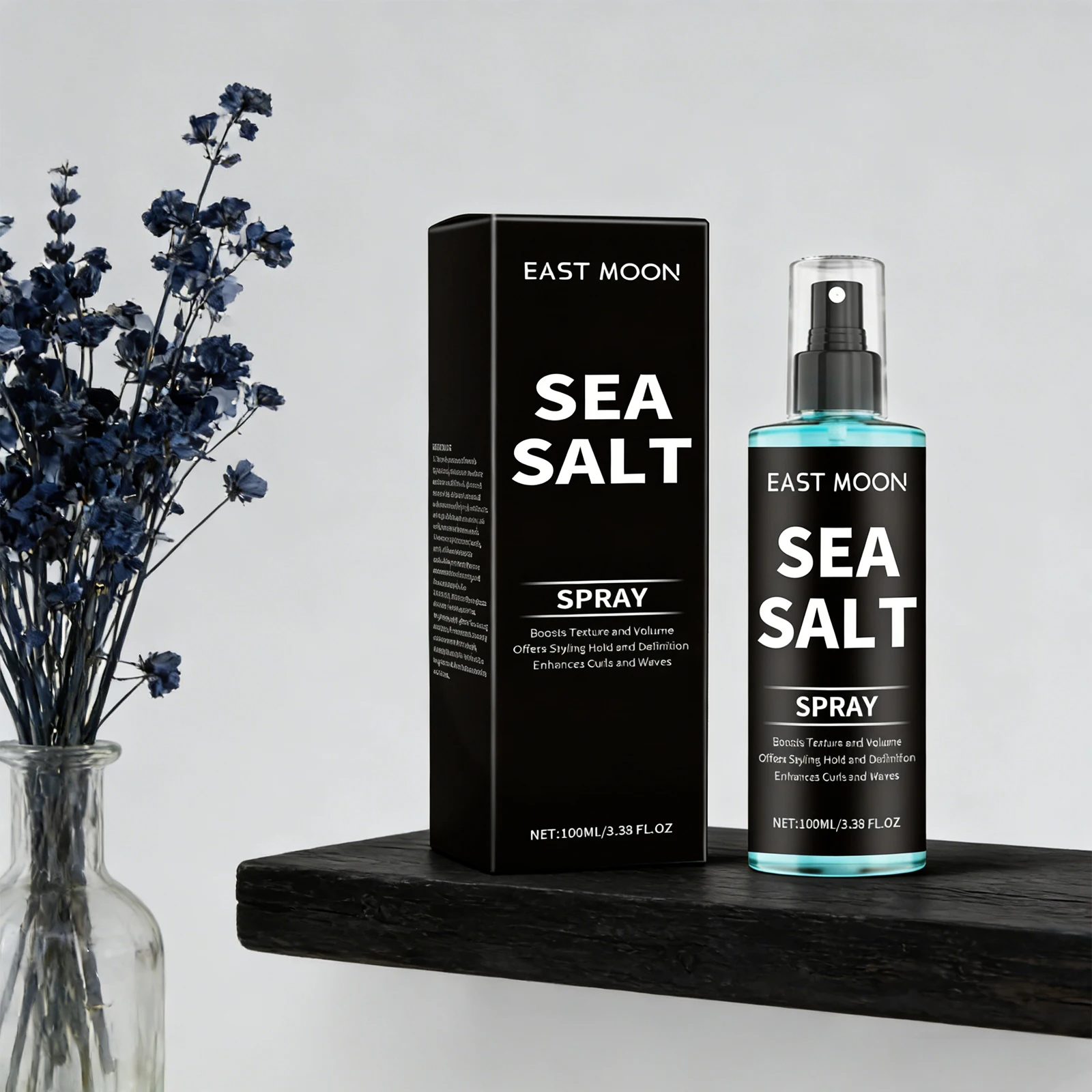

East Moon 100ml Sea Salt Wavy Hair Spray Long-Lasting Styling Natural Elasticity Creates Effortless Beach Waves Refreshing