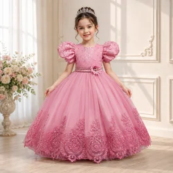 4-12 Years Old Flower Boy Wedding Dress Evening Dress Sequins Long Halloween Girl Dress Christmas Performance Host Speeches