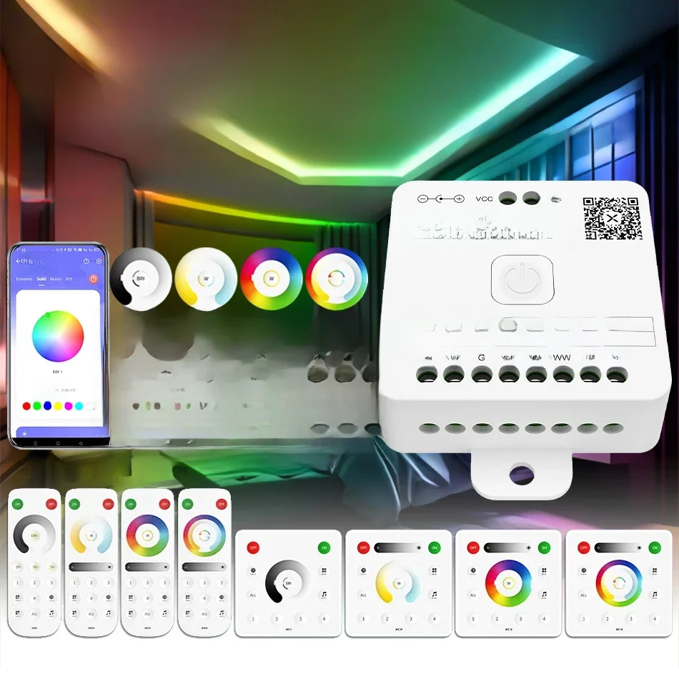 SP630E tout en un contrôleur LED 5CH PWM SPI Pixels bande lumineuse LED WS2812B WS2811 SK6812 FCOB 5050 RGB RGBW CCT musique BT 5 V-24 V