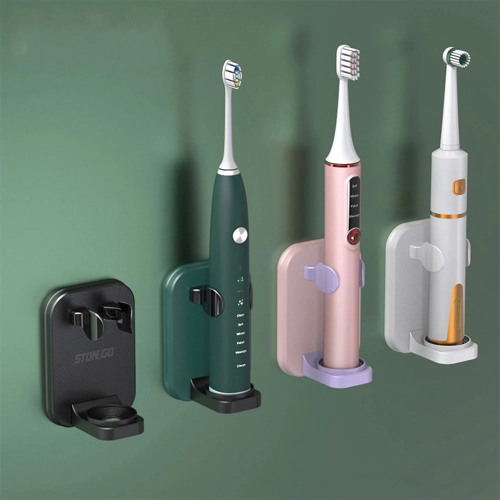 Electric Toothbrush Holder Drain Rack Adjustable Clamping Width Storage Rack Wall Hanger Electric Razor Storage Support