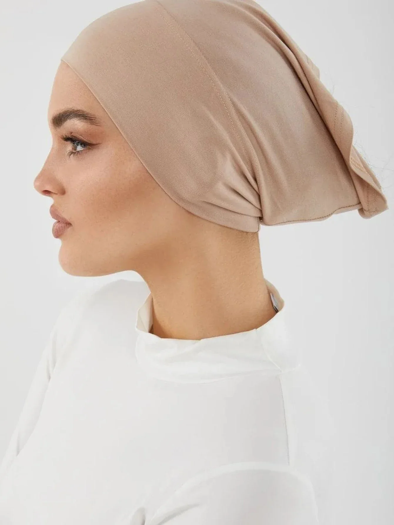 Casquette Hijab intérieure en Modal doux, Turban extensible musulman, sous-écharpe islamique, Bonnet, bandeau féminin, casquette Tube