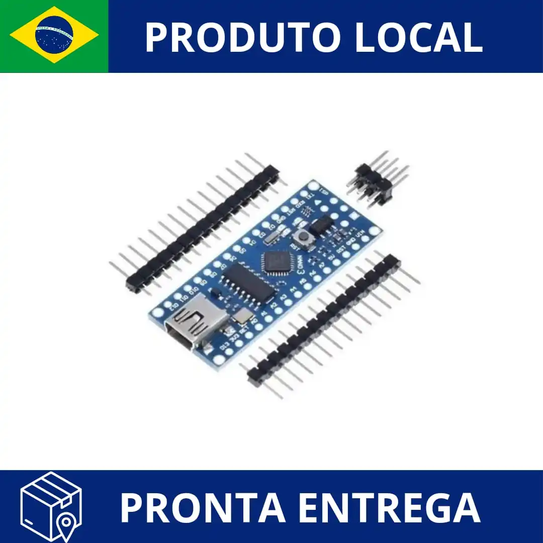 Arduino Nano Atmega328  Micro Usb Com Nfe 2 Unidades