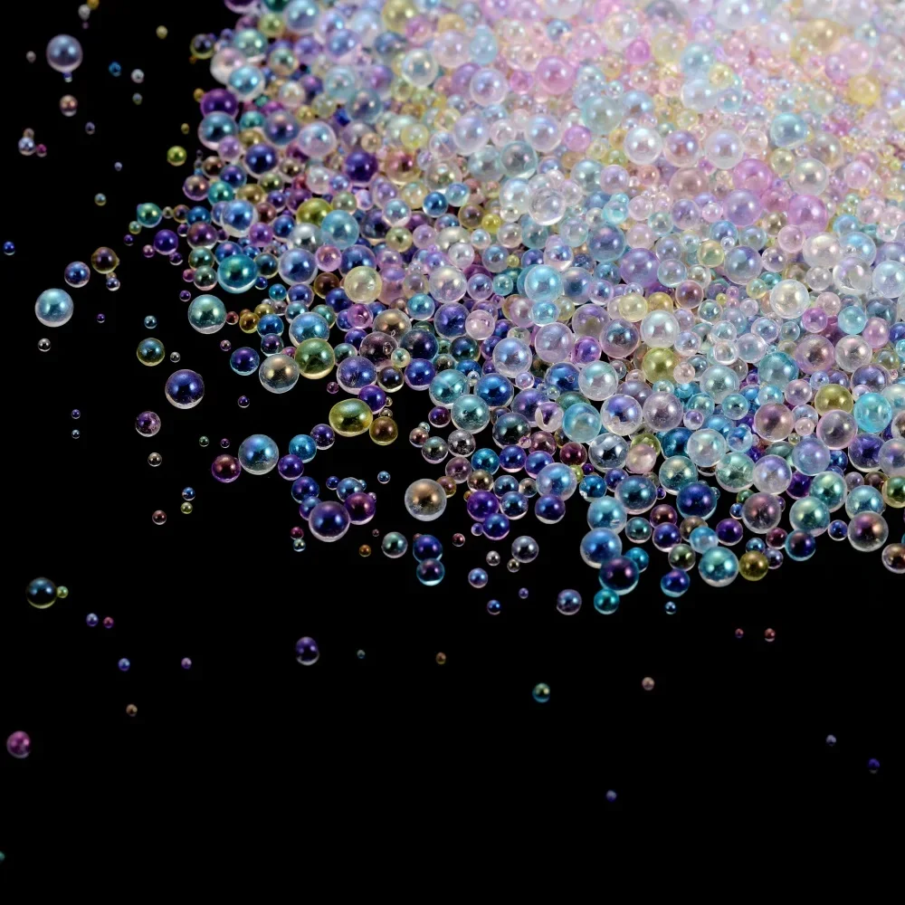10/20g 0.4-3mm Mini Bubble Ball Beads Tiny Glass Bead Resin Filling for Silicone Mold UV Resin Epoxy Filler DIY Nail Art Decor — zdjęcie 2