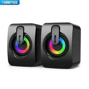 Speaker Komputer Suara Stereo dengan Mikrofon Speaker PC Kantor Rumah AUX 3.5 Mm untuk Loudspeaker Komputer Notebook Desktop Macbook 8 speaker 3.5 mm penjualan terbaik - №