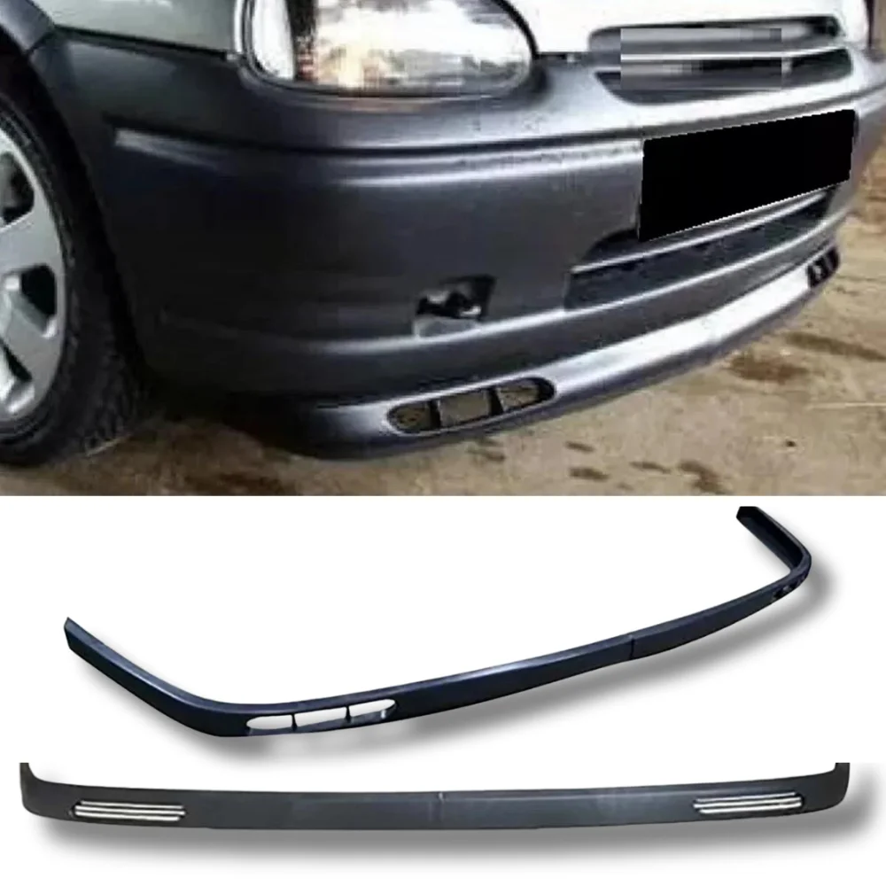 For Opel Corsa B 2 Pcs Front Bumper Lip  Body Kit Car Accessories Spoiler Splitter Diffuser Sport Bumper Tuning Exterior Parts