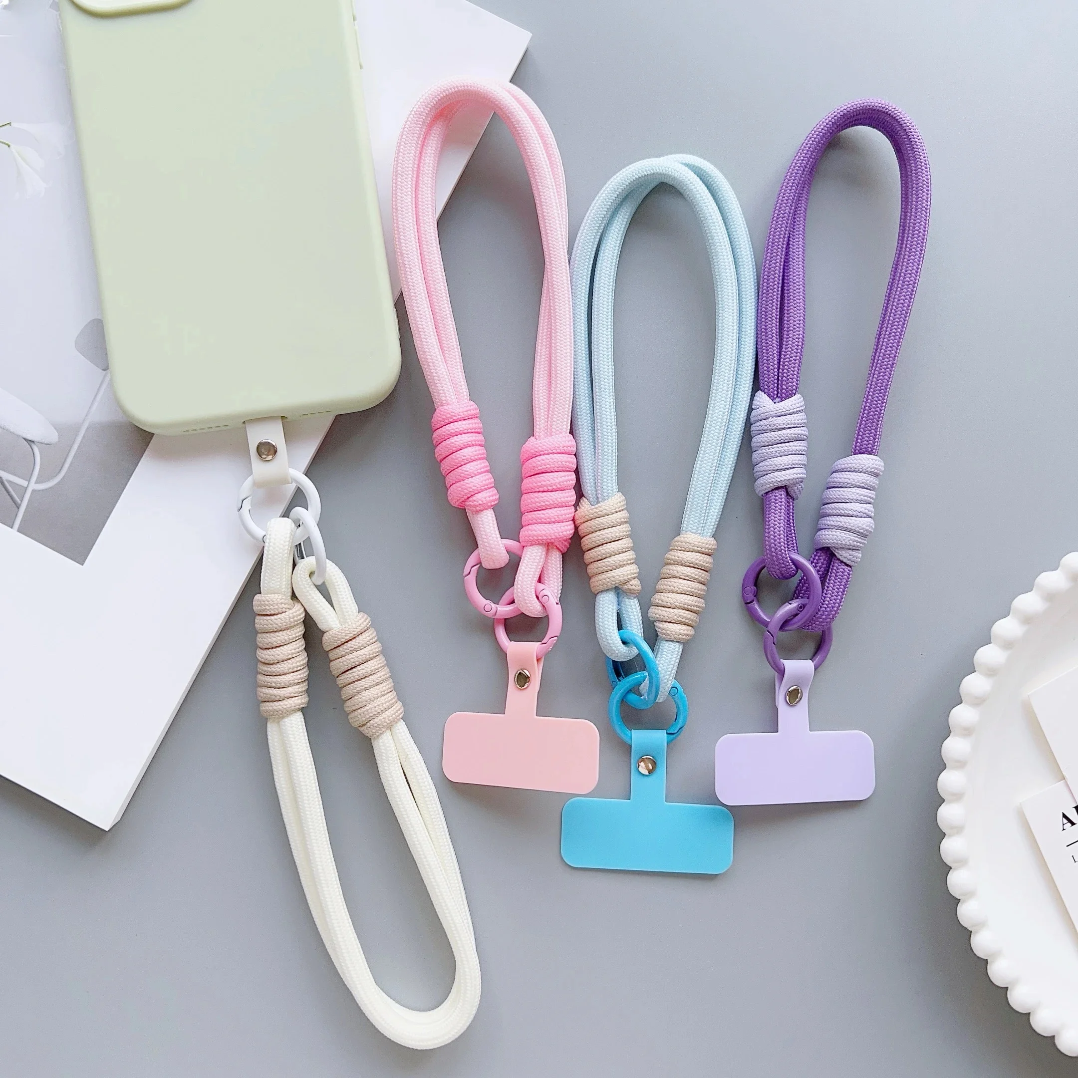 Lanière de téléphone portable mignonne, décoration suspendue, peut être transformée, corde torsadée, pendentif Anti-perte, mode, poignet solide, sangles courtes