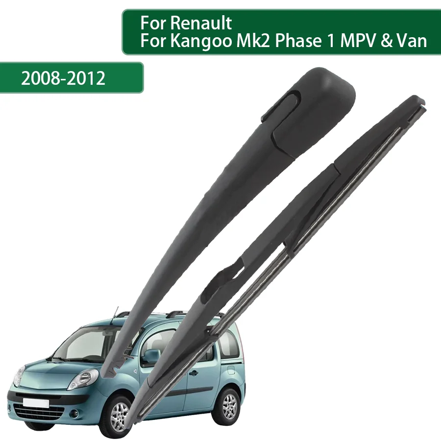 

14 Inch For Renault Kangoo Mk2 Phase 1 MPV & Van 2008-2009-2011-2012 Rear Wiper Blade Arm Set Rear Window Windshield