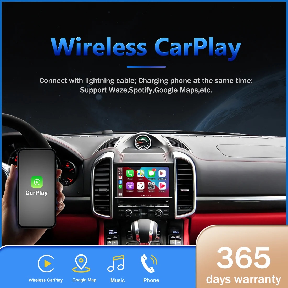 

Carplay Module For Porsche PCM3.1 PCM3.0 CDR3.1 PCM4.0 Wireless Apple Carplay Android Auto Mirroring Adapter Car Play Interface