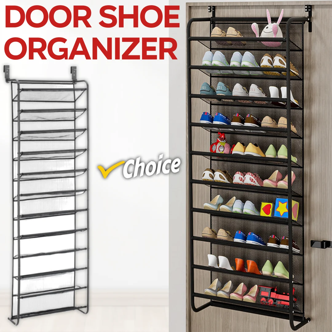 

10-уровневая дверная полка для обуви, настенная полка для обуви, сверление не требуется, экономия места для гардероба, кладовой над дверью, органайзер для обуви