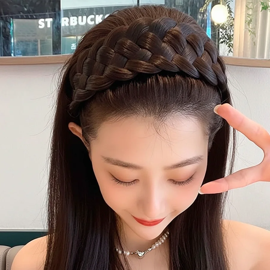 Diadema de Trenza Ancha "Luxury Crown" – Tejido Multicapa con Efecto de Volumen Máximo