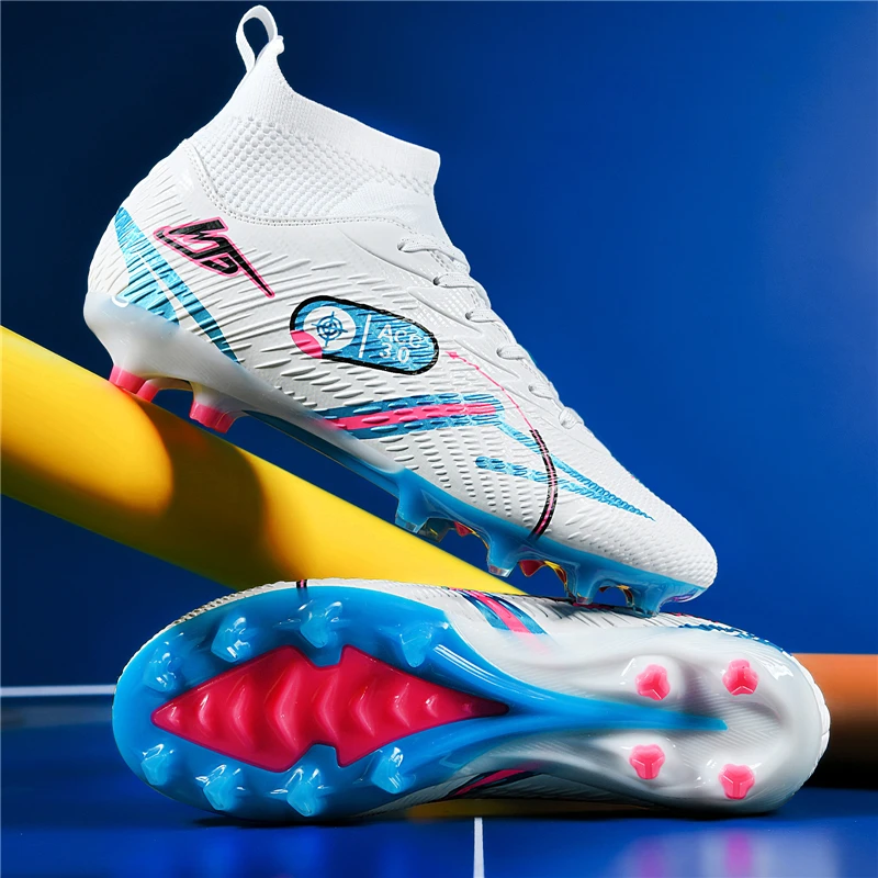 2024 New Football Boots Men High Top Soccer Shoes Ultralight FG/TF Soccer Cleats Boy Professional Grass Training Football Boots