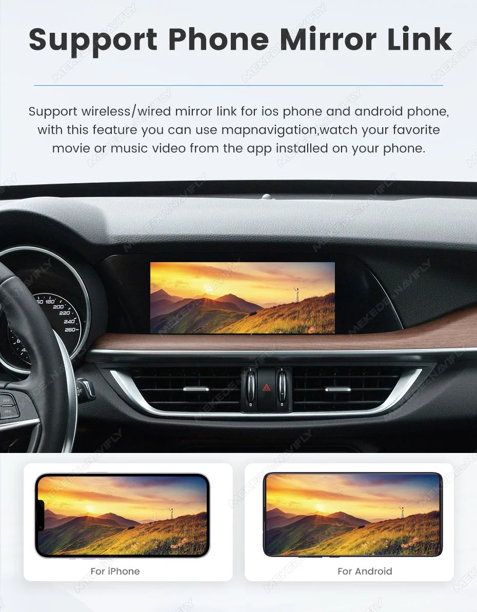 MEKEDE Kabelloses Carplay BOX Android Auto MINI BOX für Alfa Romeo Giulietta OEM-Bildschirm Upgrade-Modul DSP BT Unterstützt YOUTUBE Netflix Twitch TikTok Facebook Kamera Carplay BOX Unterstützt Mirror Link HDMI IN Sprachsteuerung – Detail 9